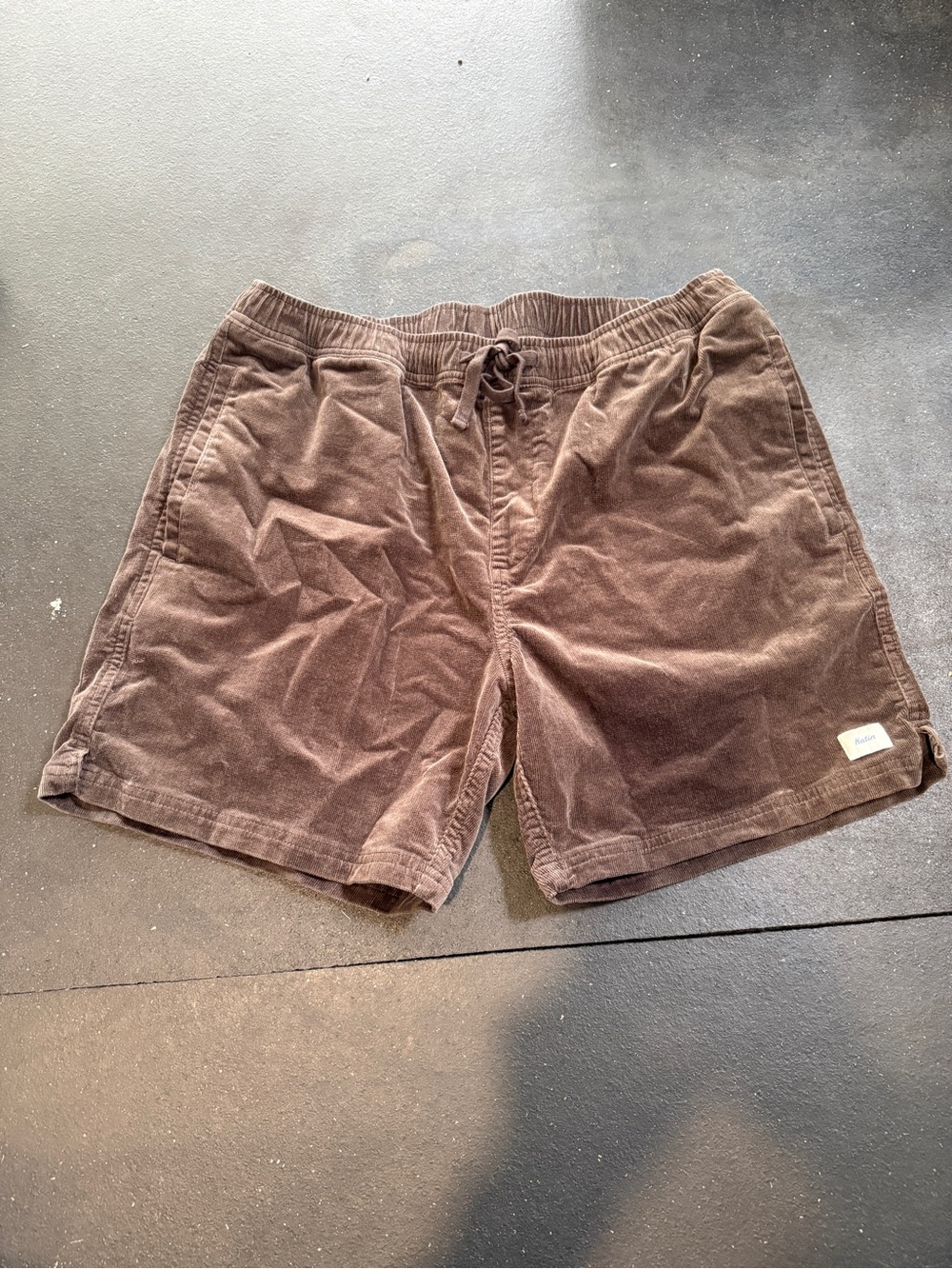 Katin Brown Corduroy Drawstring Hybrid Shorts